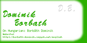 dominik borbath business card