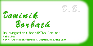 dominik borbath business card